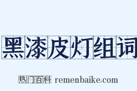 黑漆皮灯组词是什么意思的图片